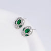 Titanium Steel Jewelry Set With Emerald Gemstone Pendant Animal Zodiac Pattern Electroplated For Women