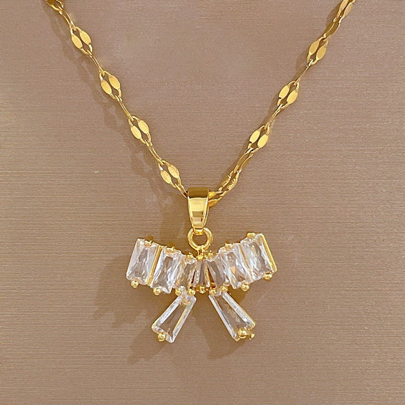 Titanium Steel Jewelry Set With Geometric Design And Electroplating For Women