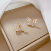 Titanium Steel Jewelry Set With Geometric Design And Electroplating For Women