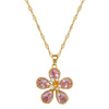 Titanium Steel Jewelry Set With Geometric Pattern Electroplated For Women Light Luxury Five Leaf Flower Design