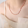 Titanium Steel Jewelry Set With Oil Drop Stitching Electroplated For Women