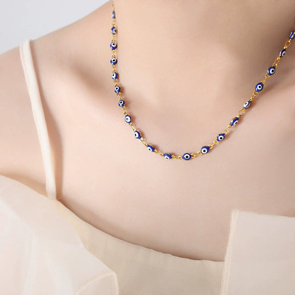 Titanium Steel Jewelry Set With Oil Drop Stitching Electroplated For Women