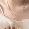 Titanium Steel Jewelry Set With Oil Drop Stitching Electroplated For Women