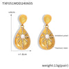 316L Stainless Steel Jewelry With Love Bell Water Drop Pattern French Retro Style Electroplated
