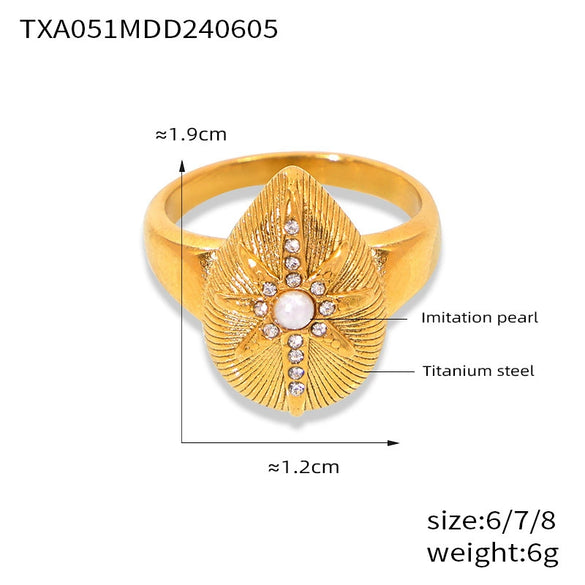316L Stainless Steel Jewelry With Love Bell Water Drop Pattern French Retro Style Electroplated