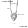 316L Stainless Steel Jewelry With Love Bell Water Drop Pattern French Retro Style Electroplated