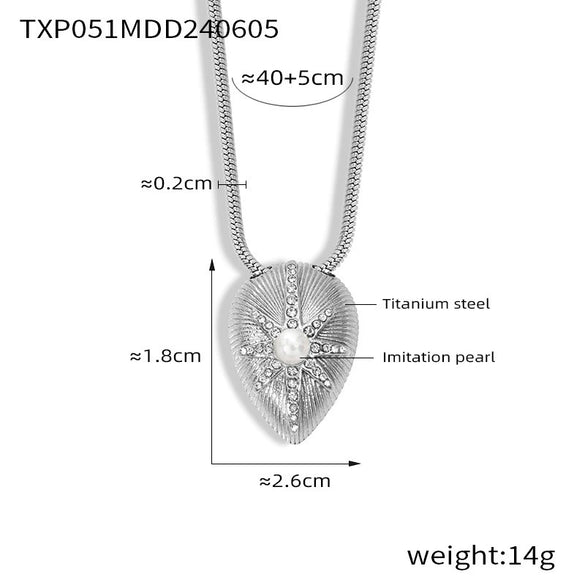 316L Stainless Steel Jewelry With Love Bell Water Drop Pattern French Retro Style Electroplated