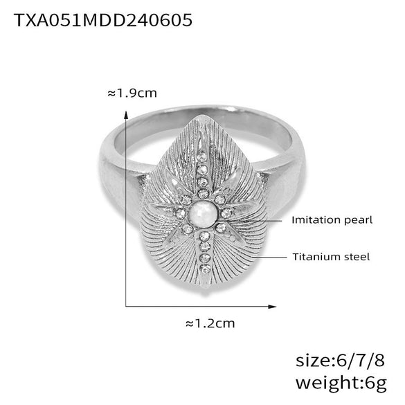 316L Stainless Steel Jewelry With Love Bell Water Drop Pattern French Retro Style Electroplated