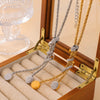 316L Stainless Steel Jewelry With Spirit Snake Design Double Layer Chain Electroplated Style For Unisex