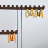 316L Stainless Steel 18K Gold Electroplated Diamond Ushape Geometric Women's Earrings