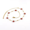 316L Stainless Steel 18K Gold Plated Crystal Flower Geometric Cross Chain Women's Bracelet And Necklace