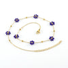 316L Stainless Steel 18K Gold Plated Crystal Flower Geometric Cross Chain Women's Bracelet And Necklace