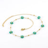 316L Stainless Steel 18K Gold Plated Crystal Flower Geometric Cross Chain Women's Bracelet And Necklace