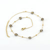 316L Stainless Steel 18K Gold Plated Crystal Flower Geometric Cross Chain Women's Bracelet And Necklace