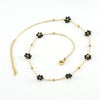 316L Stainless Steel 18K Gold Plated Crystal Flower Geometric Cross Chain Women's Bracelet And Necklace