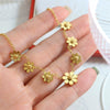 316L Stainless Steel 18K Gold Plated Flower Daisy Women's Bracelet With Electroplating Design