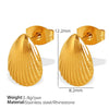 316L Stainless Steel 18K Gold Plated Ocean Style Women's Earrings Jewelry With Electroplating Design