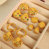 316L Stainless Steel 18K Gold Plated Ocean Style Women's Earrings Jewelry With Electroplating Design