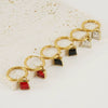 316L Stainless Steel 18K Gold Plated Square Geometric Drop Shape Earrings For Women