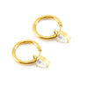 316L Stainless Steel 18K Gold Plated Square Geometric Drop Shape Earrings For Women