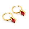 316L Stainless Steel 18K Gold Plated Square Geometric Drop Shape Earrings For Women