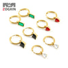 316L Stainless Steel 18K Gold Plated Square Geometric Drop Shape Earrings For Women