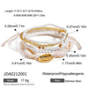 Titanium Steel 18K Gold Square Shell Bead Geometric Style Women's Anklet