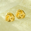 Titanium Steel 18K Gold Stainless Steel Retro Braided Circulation Women's Earrings With Electroplating Treatment