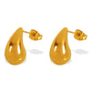 316L Stainless Steel 18K Goldplated Water Drop Earrings Fashionable And Simple Design Electroplated