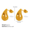 316L Stainless Steel 18K Goldplated Water Drop Earrings Fashionable And Simple Design Electroplated