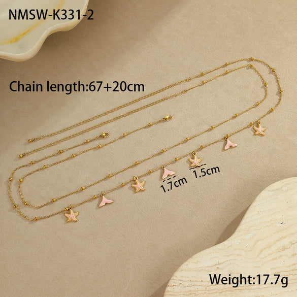 Titanium Steel 18K Real Gold Multilayered Waist Chain Body Chain Fashionable Highend Accessories