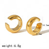 Titanium Steel Ladies Cshaped Ear Clip With Letters Numbers Text Pattern And Electroplating Treatment