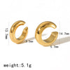 Titanium Steel Ladies Cshaped Ear Clip With Letters Numbers Text Pattern And Electroplating Treatment