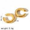Titanium Steel Ladies Cshaped Ear Clip With Letters Numbers Text Pattern And Electroplating Treatment