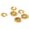 Titanium Steel Ladies Cshaped Ear Clip With Letters Numbers Text Pattern And Electroplating Treatment