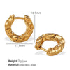 316L Stainless Steel Lava Ear Buckle Earrings With Electroplating Treatment For Women