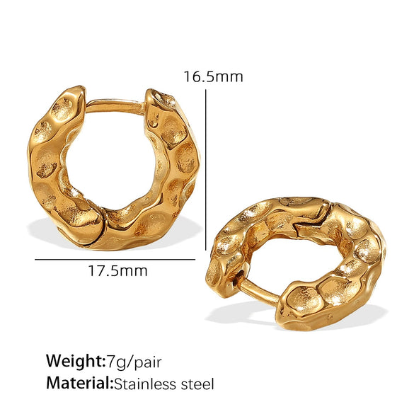 316L Stainless Steel Lava Ear Buckle Earrings With Electroplating Treatment For Women