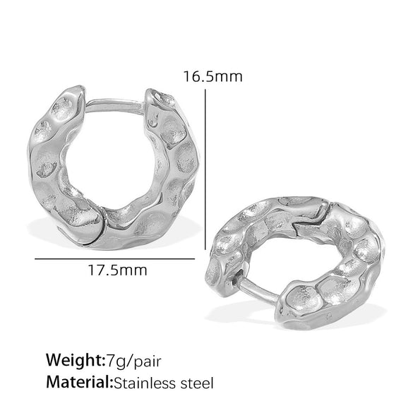 316L Stainless Steel Lava Ear Buckle Earrings With Electroplating Treatment For Women