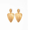 Titanium Steel Leaf Earrings Simple Style Electroplating Design
