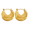 316L Stainless Steel Leaf Pendant Earrings Retro Style Electroplated