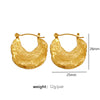 316L Stainless Steel Leaf Pendant Earrings Retro Style Electroplated