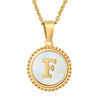 316L Stainless Steel Letter Coin Necklace 18K Gold Plated Women's Fashion