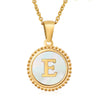 316L Stainless Steel Letter Coin Necklace 18K Gold Plated Women's Fashion