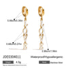 Titanium Steel Letter Earrings Electroplated Ins Style Jewelry For Women