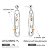 Titanium Steel Letter Earrings Electroplated Ins Style Jewelry For Women