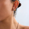 Titanium Steel Letter Earrings Electroplated Ins Style Jewelry For Women