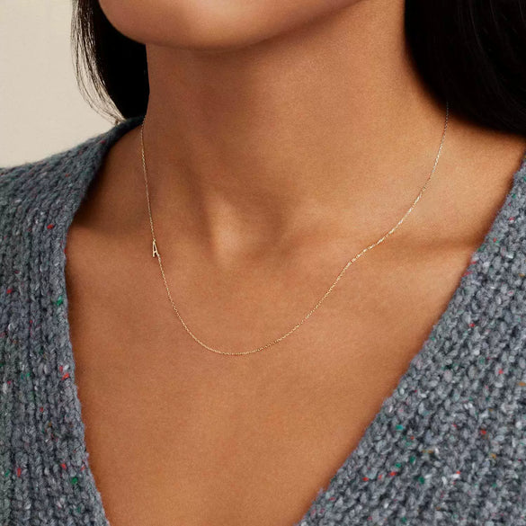 Titanium Steel Letter Geometric Ochain Necklace For Women