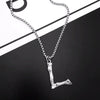 Titanium Steel Letter Hiphop Couple's Necklace With Finishing Plating