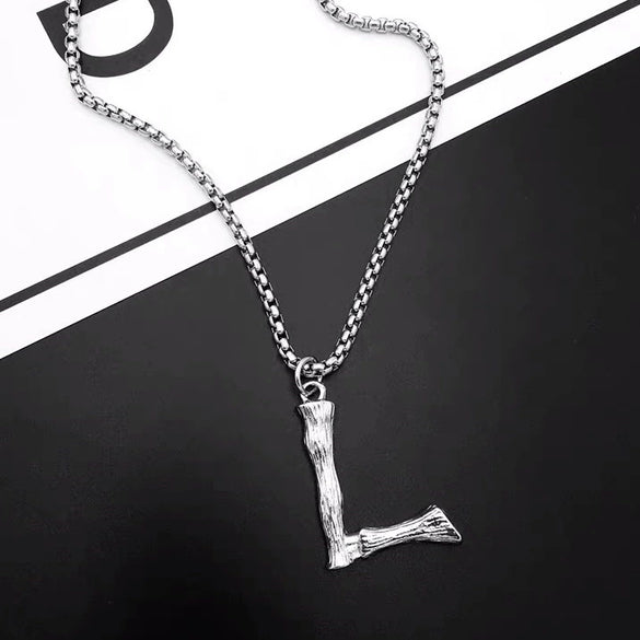 Titanium Steel Letter Hiphop Couple's Necklace With Finishing Plating