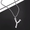 Titanium Steel Letter Hiphop Couple's Necklace With Finishing Plating